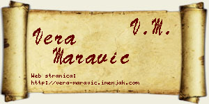 Vera Maravić vizit kartica
